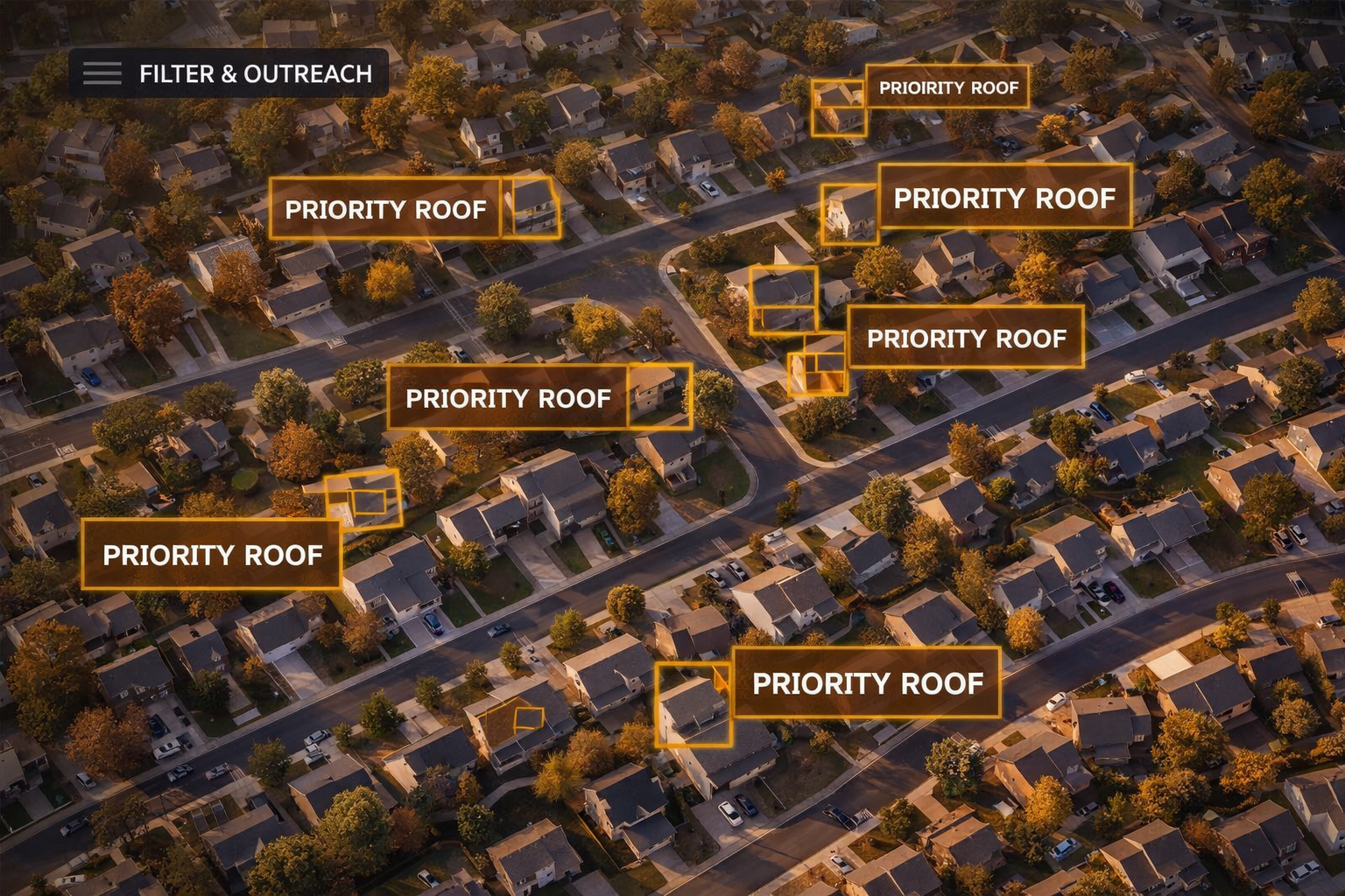 Find storm-hit roofs faster after a storm